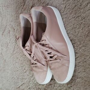 Vince pink leather lace up sneakers,  women's size 5.5